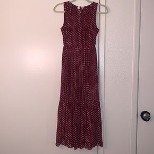 Maison Jules Polka Dot Pleated Dress